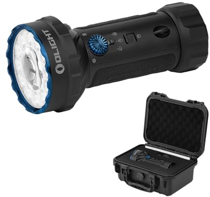 OLIGHT Marauder Mini 2 LED extrem helle Taschenlampe 10000 Lumen 750 Meter, USB-C aufladbare Taschenlampen mit 5Lichtmodi, IPX8 Handlampe mit Flut-und Fokussiertes Licht für Outdoor Camping Notfälle