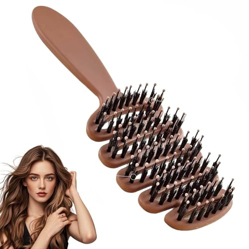 Cithway Volume Bristle Hair Brush, Hot Hair Teasing Brush Hair Brush for Volume Hair Scalp Massage, Curly Hairs Brush Detangle, luxuruy Hairs Brush for Massage (1 Pack)
