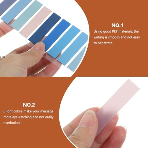 Ipetboom Pestañas Adhesivas para Libros y Cuadernos Marcadores de Página de Colores Diseño Transparente 6 Hojas 60 Unidades Índices Adhesivos para Oficina Escuela y Uso Doméstico