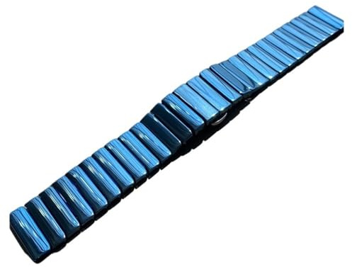 22 mm keramiskt klockarmband Quick Release Metal Bands Universal Replacement Band(Blue)