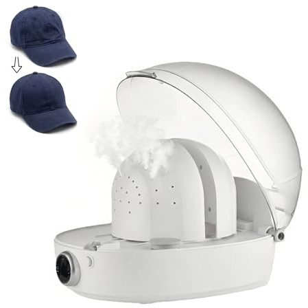 Limpiador de Gorras Alta Potencia 1000W, Máquina de Vapor 102C con Secado de 70C, Tanque de 300ml, Moldeador Profesional para Gorras de Béisbol y Deportivas