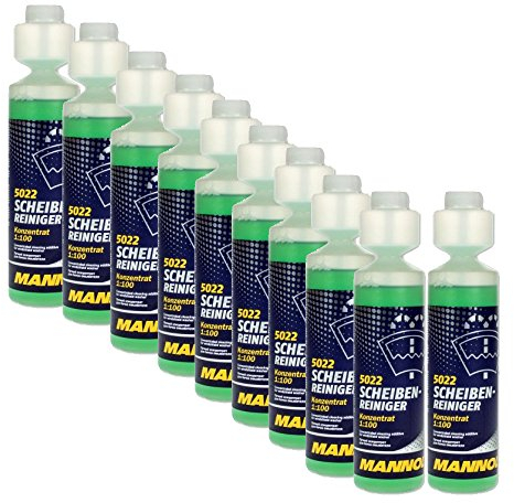 10x SCHEIBEN GLAS REINIGER KONZENTRAT 1:100 KLARSICHT ZU 250ml