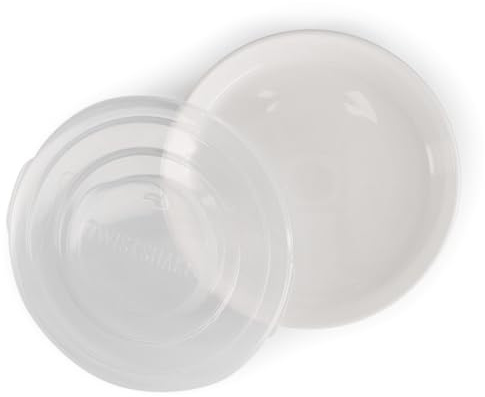 TWISTSHAKE Plato Sellado con Tapa PP y Fondo de Silicona, Alimentación para bebes, Vajilla Libre de BPA, 6+ Meses, Blanco