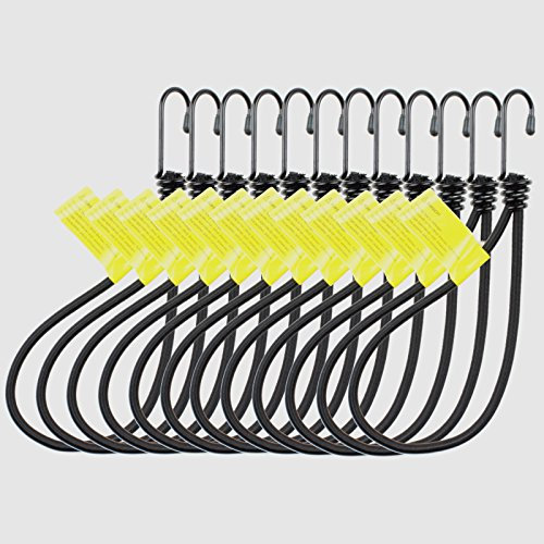 BENSON 12 x Expanderschlinge 20cm Spanngummi Planhaken Planspanner Anhängernetz Schwarz