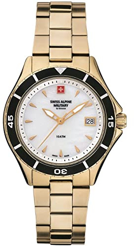 Swiss Alpine Military Damen Uhr Analog Quarz 7740.1113SAM Edelstahl