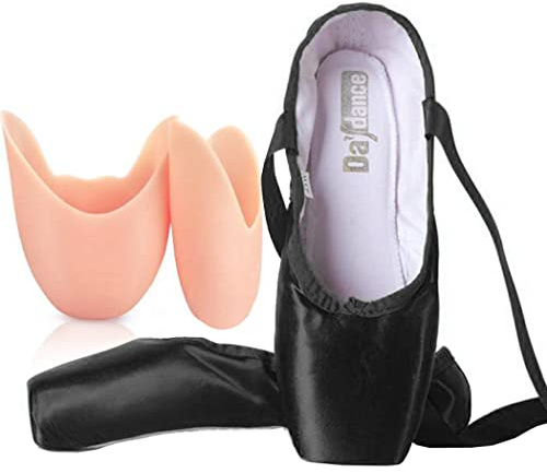 ZESLIV Chaussures de ballet pour fille - En satin - Pour femme