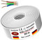 Câble d'alimentation NYM-J pour pièces humides - De 5 à 100 m - Câble gainé NYM-J 3 x 1,5 mm² - Avec anneau pour pose fixe (20 m)