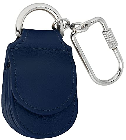 MANAGE Schlüsselanhänger Leder für Münzen mit Schlüsselring und Karabiner Unisex - Keychain für Autoschlüssel inkl. Mini Kleingeldbörse - Große Farbauswahl