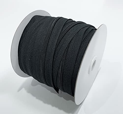 #8 Fermeture Éclair continue en nylon 10 m/rouleau pour couture, sacs artisanaux, tentes, etc. (332, 10 m), 10m