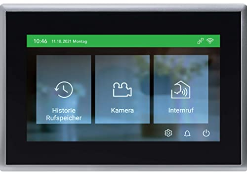 Schneider Electric Ritto Video-Gegensprechanlage Innenstation, TwinBus IP mit App, schwarz, Artikelnummer RGE2087750