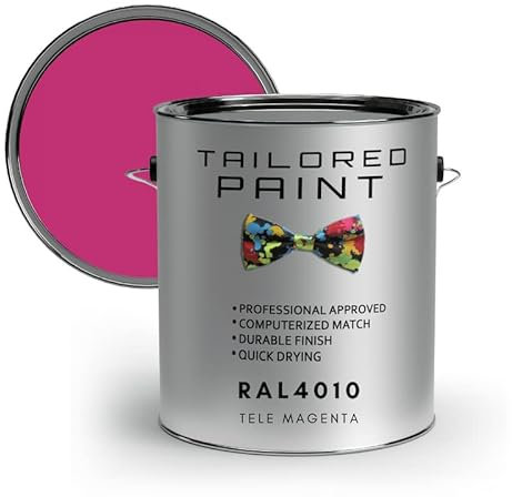 RAL4010 Tele Magenta 500ml Direct To Metal 1k Brush or Spray On Paint Gloss Smooth Finish Exterior & Interior (All-in-One Primer, Undercoat & Topcoat - Corrosion & Rust Resistant)