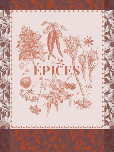 Le Jacquard Français 28549 - Strofinaccio Épices et Aromates Piment, 80 x 60 cm, in cotone