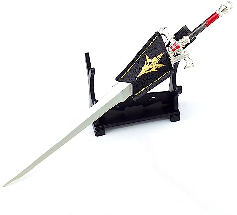 Superbuybox Final Fantasy 16 Kampfsport Waffenschwert Spiel Sammlung Schreibtisch Zimmer Dekoration Rucksack Anhänger Geschenk (Fanal Fantasy 16 Invictus Schwert)