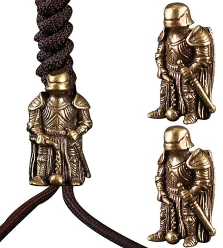 Bemvp 2 Stück Messing Antik Lanyard Perle Paracord Perlen Schlüsselanhänger Werkzeug Messer Perlen DIY Halskette Rucksack Anhänger Zubehör