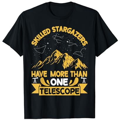 Teleskop Nachthimmel Uhr Sterne Astronomie Liebhaber T-Shirt