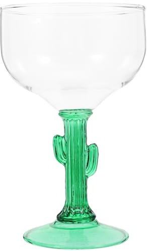 ABOOFAN Cactus Margarita Glass Creative Drinking Cup Transparent Cactus-Shaped Wine Cup for Party Banquet Home Hotel and Bar Use Desktop Decor Gift