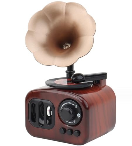 ASHSDI Spieluhr Musikbox, Spieluhr Phonograph Vintage Retro Klassisches Grammophon Spieluhr Tisch Schreibtisch Dekoration Musikspieluhr Spieldose