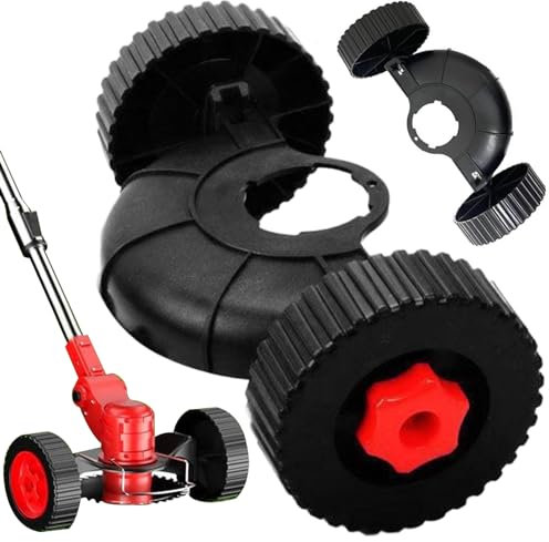 String Trimmer Wheels Attachment, Adjustable String Trimmer Support Wheels, Plastic Universal Auxiliary Wheel for Grass Trimmer String Trimmers