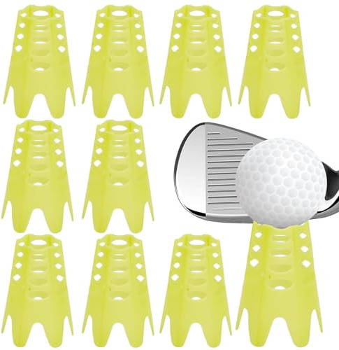Generisch Golf-Simulator-T-Shirts,10 STÜCKE Indoor Übungsplatz Training Golf Tees | Golftrainer-Hilfswerkzeuge Für Ra-Sen-Driving-Range, Anfängerfreundliche, Bunte Winter-Golf-T-Shirts