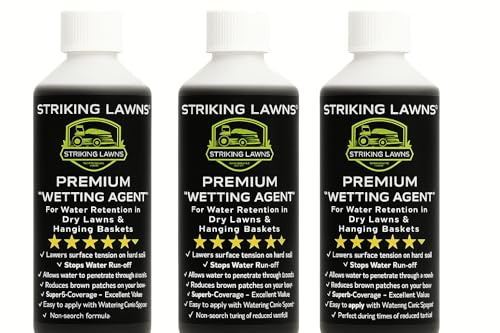 Premium Lawn Wetting Agent by STRIKING LAWNS® – Improves Water Penetration & Fertiliser Absorption – Hydrates Dry Soil (Covers 1500m²)