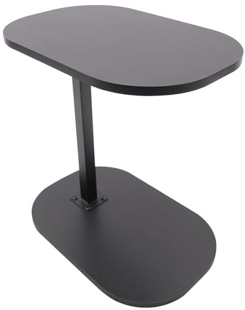 Ciounmb höhenverstellbarer Beistelltisch, Sofatisch, C-Form, 45 * 30 * 45-80 cm, Kaffeetisch, Wohnzimmertisch, Couchtisch Nachttisch Betttisch Laptoptisch (Schwarz)