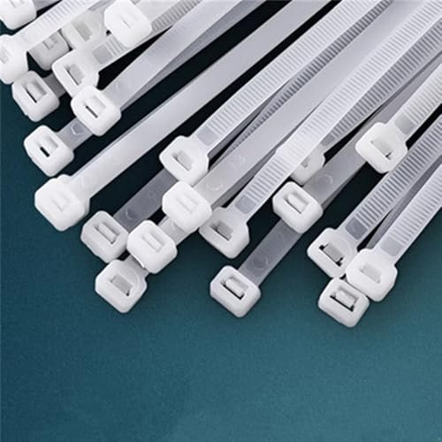 Large Zip Ties 100Pcs Zip Ties 7.6mm Wide/800mm Long Cable Ties Big Industrial Plastic Tie Wraps with 60 Pounds Tensile Widely Used Anywhere Durable New (White)