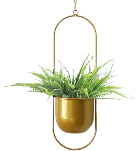 Maceta de techo – Macetas colgantes para plantas de interior | Maceta de clorofito de metal, adorno decorativo para el balcón del hogar