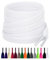 Puzeam 2 Pares de Cordones Planos para Zapatillas Deporte, 8 mm de Ancho Cordón para Sneakers, Zapatos Deportivos, Botas (120 cm, Blanco Puro)