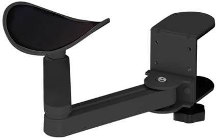 Zunishaone Support pour bureau d'ordinateur, rallonge d'accoudoir de bureau - Support de bras d'extension de table - Accessoire de table portable à pince pour station de travail, chaise LECLINER