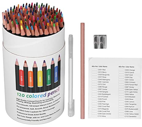 Tnfeeon Conjunto de Lápices Coloreados de 120 Colores, Caja de Lápiz de Gran Capacidad, Fácil Transporte, Herramientas de Pintura de Acuarela, para Artistas Adultos y Niños de 12+, 3pk