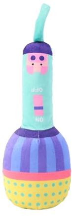 Dog Chew Toy - Sound Interactive Microphone Shape Plush Toy for Indoor and Outdoor Can Be Placed in Various Places of Home Such as Living Room, Bedroom, Kitchen