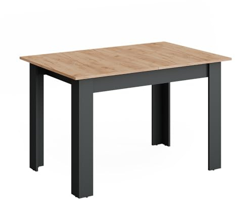 Vicco Esstisch Repose, Anthrazit/Goldkraft Eiche, 120-160 x 80 cm | ausziehbar, für flexible Nutzung als Ess- oder Arbeitstisch