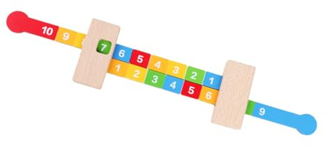 Regla de Madera Resolución Digital Decoracion Colegio | Sumar y Restar, Aprendizaje Aritmético, Ligera y Portátil, para Niños en Estudio
