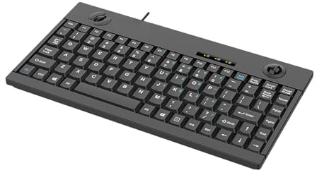 Zenlir Claviers Filaires USB Multifonctionnels À 88 Touches Optique Trackball Souris 3 Boutons Équipement De Bureau Industriel Étanche Claviers Résistants l'eau avec Trackball pour Laboratoire/Bureau