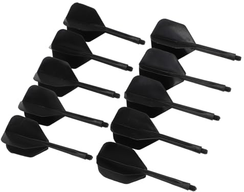 Annadue Darts I Voli e gli Alberi di Dardo Integrati, 10% Tutti in una Lunghezza di Volo e Stelo del Dardo Stampato, un'eccellente velocità Bilanciamento Riduce la Resistenza all'aria (BLACK)