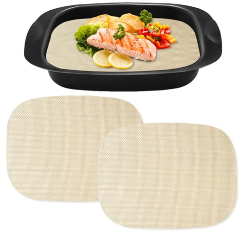 Swiftctrl 2 láminas permanentes para horno Thermomix TM7, papel de horno reutilizable – Accesorios de papel de cocción al vapor para TM7 Varoma, base de horno resistente al calor, hojas