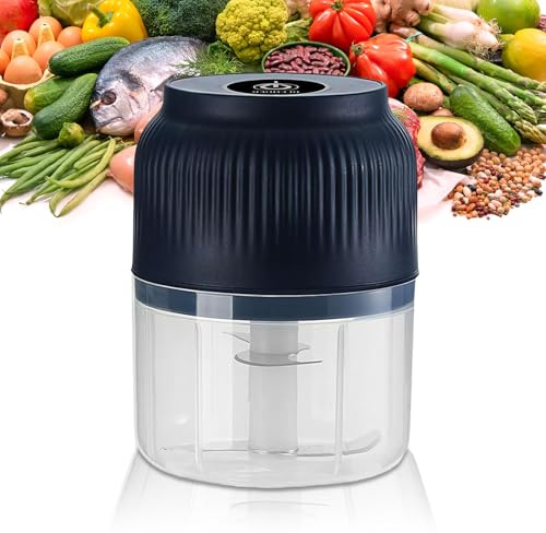 Electric Garlic Chopper, Mini Portable Electric Garlic Blender, Multi Functional And Efficient Chopper, Very Suitable For Small Kitchen Tasks And Efficient Meal Preparation (blue)