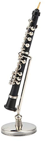 ZJchao Oboe, Oboe Instrument Model Metal with Box for Decoration Display