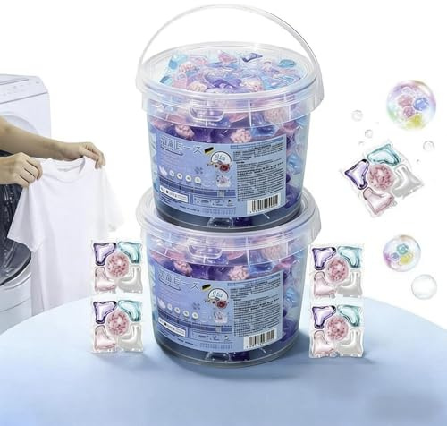5in1 Detersivo Lavatrice In Capsules, 140 Pezzi Capsules per bucato con perline profumate, perline lavanti con perlines ammorbidenti, pods lavatrice per asciugamani, asciugamani