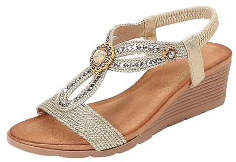 Genérico Sandalias Verano Cómodas Y De Con Tacones Cuña Gruesos Para Mujer Rojas Blancas Planas Llevar Plantillas Azules Cuñas Zapatos Otoño 2026 Cruzadas X Ti Negras Playa 38 Azul Marino Piel