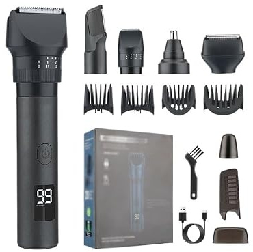 Tondeuse à cheveux multifonctionnelle, dissolvant de nez, Kit rasage en métal lavable électrique