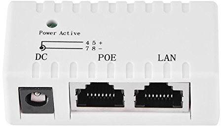 Adattatore per Iniettore Power Over Ethernet Splitter POE per Rete LAN(bianca)