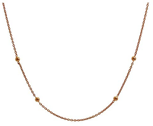 jewellerybox Rose Gold Plated Sterling Silver Bobble Ball Chain Choker