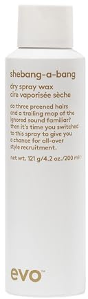 Evo shebang-a-bang dry spray wax 200ml I feines Styling-Spray für alle Haartypen I für mehr Halt, Glanz und Schimmer I vegan, ohne Sulfate