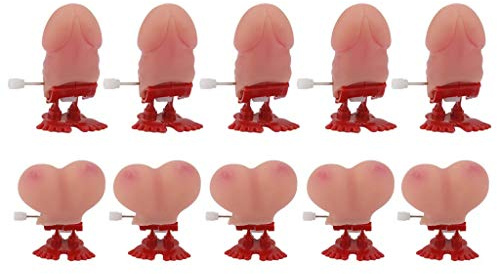 Tubayia 10 Stück Neuheit Penis Brüste Wind Up Spielzeug Lustige Junggesellenabschied Party Zubehör