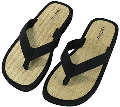 Japanwelt Zimtlatschen I Les Tongs Basic, vegane & gesunde Zimtsohle gegen Gerüche, Damen & Herren Zimt-Sandalen Flip-Flops Badelatschen, Strand Slipper Latschen Zehentrenner, für Männer & Frauen