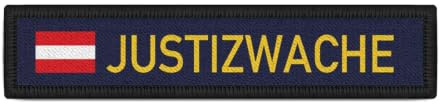 Patch JUSTIZWACHE Österreich Polizei Names Streifen Wien Austria #31890