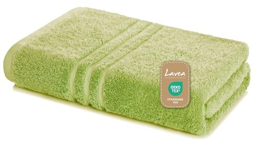 Lavea® Bastuhandduk 80 x 200 cm, frottéserie Elena, – Limegrön