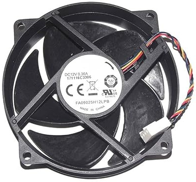 CPU Cooler Fan for 9cm FA09025H12LPB 12V 0.36A, Temperature controlled silent fan FA09025H12LPB 9025 4PIN