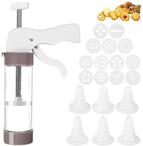 Gebäckpresse Dekorierspritze mit 13 Arten von Kekschips und 6 Arten von Dekorativen Mündern Material in Lebensmittelqualität